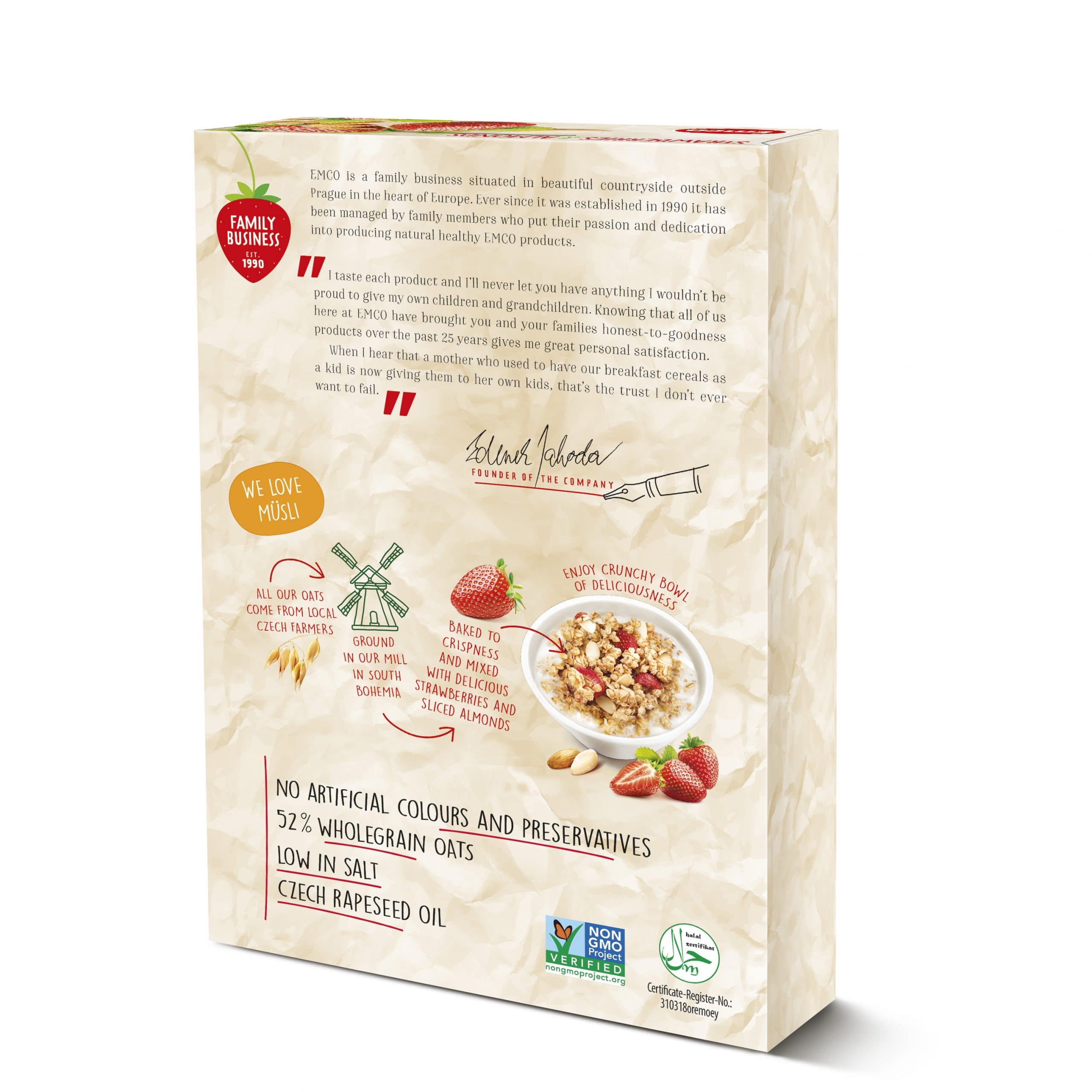 Emco, Müsli, Strawberries and almonds Fine Foods