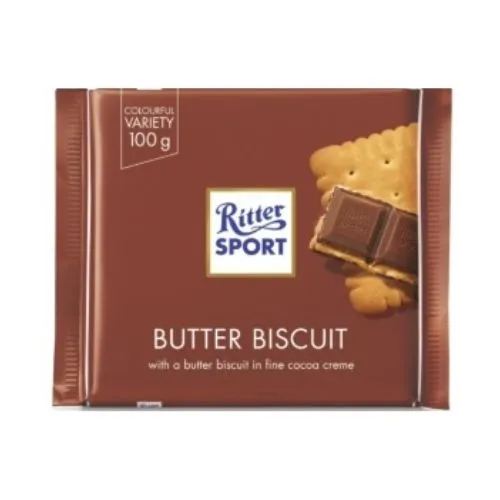 Ritter Sport, Chocolate with butter biscuit filling, 100g - Image 2