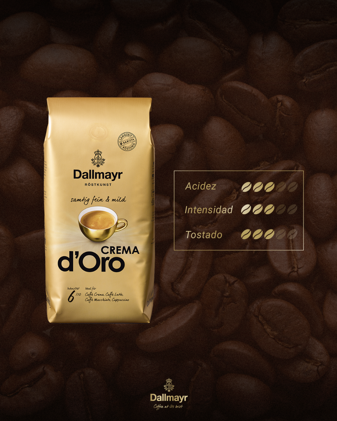 Dallmayr, Crema d’Oro, Coffee beans, 1kg - Image 4