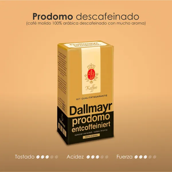 Dallmayr, Prodomo Descafeinado, Café molido, 250g - Image 4
