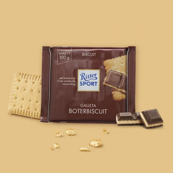 Ritter Sport, Chocolate with butter biscuit filling, 100g