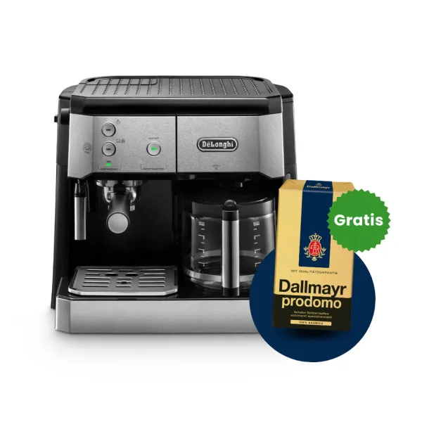 Cafetera Combinado Delonghi + 1 café molido Dallmayr Prodomo 250g Gratis