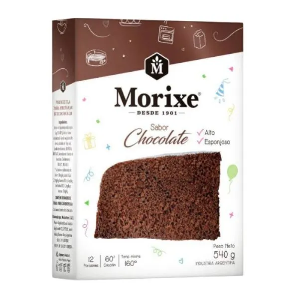 Morixe, Bizcochuelos, Sabor Chocolate 540g